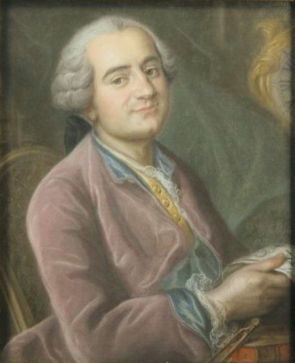 Portrait ancien de Ferdinand Berthoud, horloger né à Plancemont en 1727.