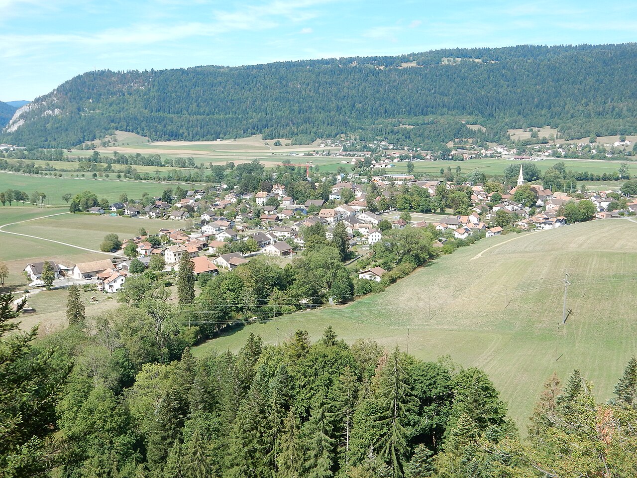 Le village de Môtiers.