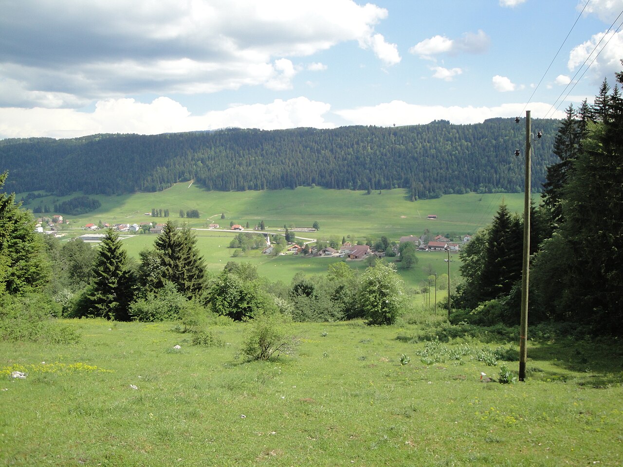 Vue d'ensemble de la localité des Verrières.